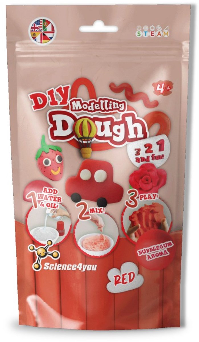 Science 4 You Science4you klei rood diy - creatieve speelset voor kinderen.