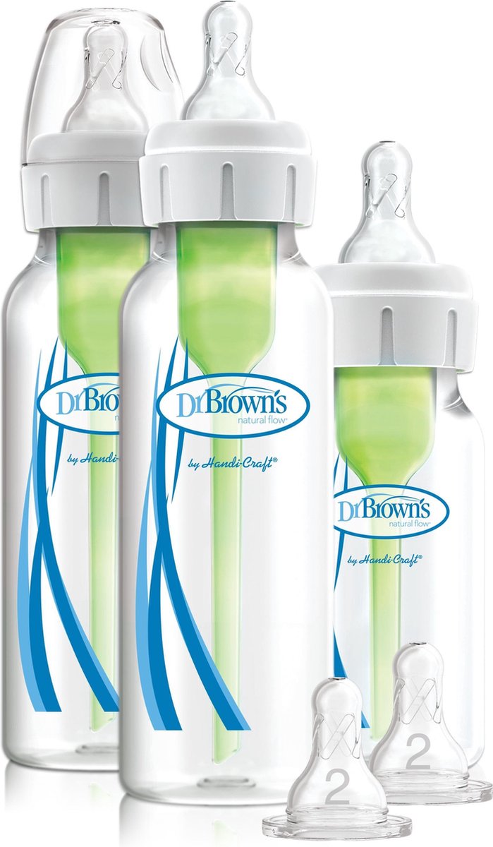 Dr. Brown's options+ anti-colic starterset - smalle halsfles