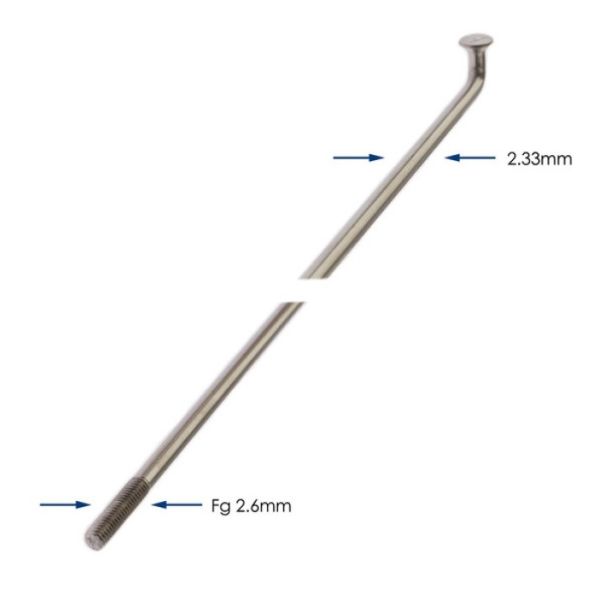 Buzaglo Spaken 286-13 alpina raggi ø2.33mm fg 2,6 - rvs (144 stuks)