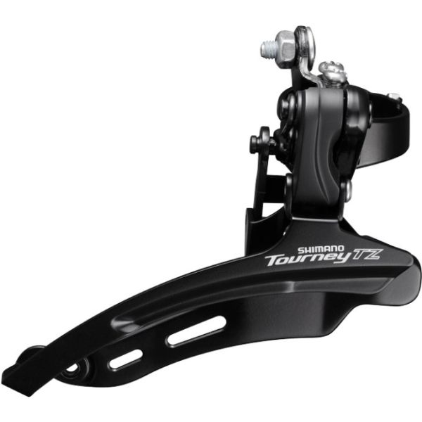 Shimano Voorderailleur 6 7-speed tourney tz fd-tz510 down swing - hoge klem ø28,6 mm - 48t - zwart zilver
