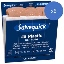 Plastic pleister navulling Salvequick Cederroth 45 stuks