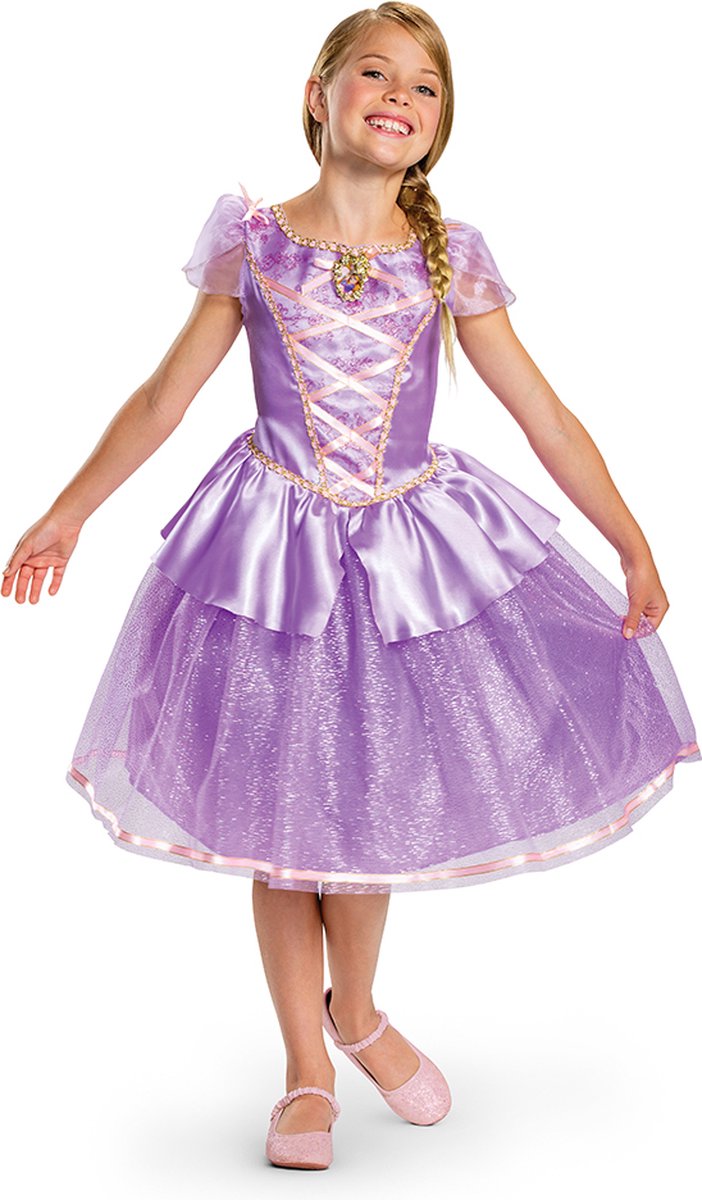 Disguise Disney - rapunzel deluxe vermomming meisje - 110 128 (4-6 jaar)