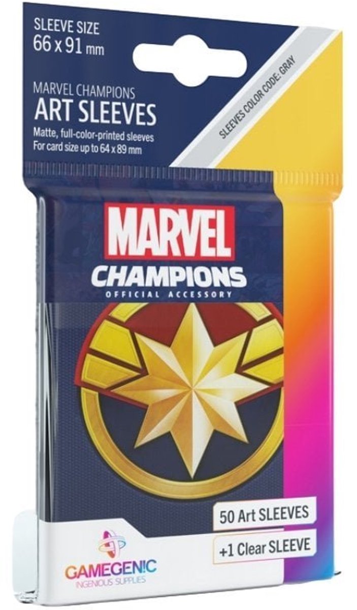 Marvel Board game sleeves ' champions: captain ' 66 x 91 mm (51st) - accessoires