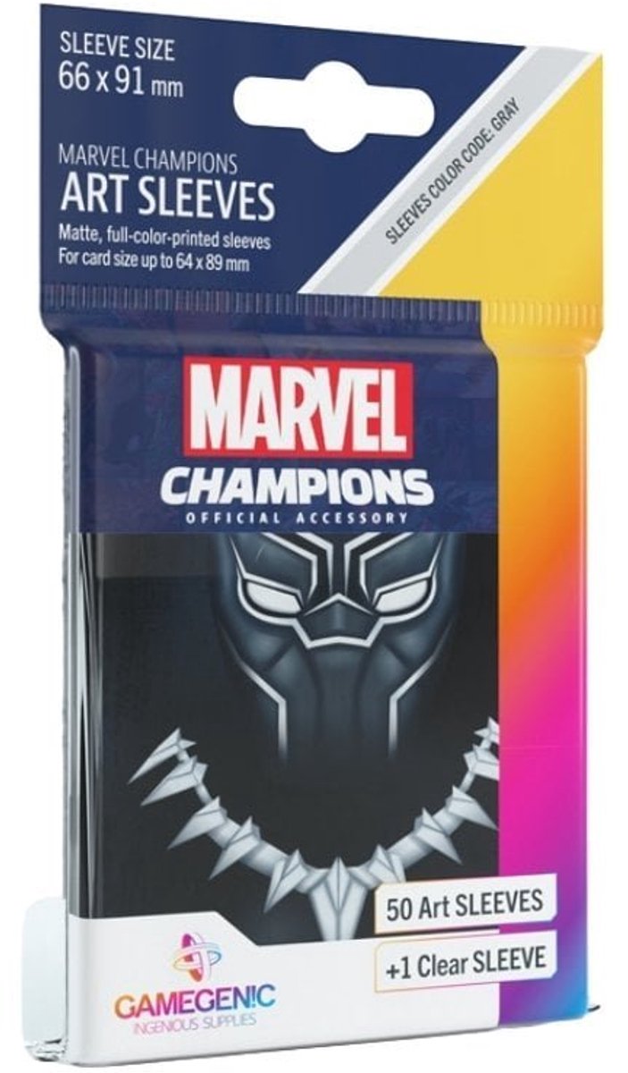 Marvel Board game sleeves ' champions: black panther' 66 x 91 mm (51st) - accessoires