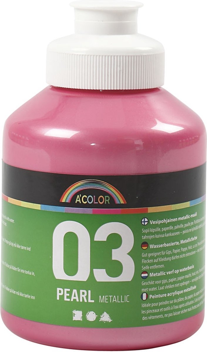 A-Color metallic acrylverf, lichtroze, 03- metallic, 500 ml