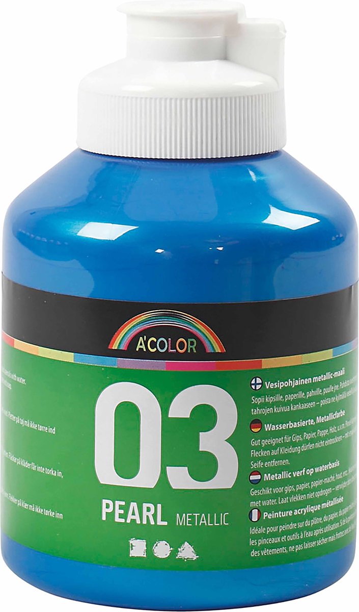 A-Color metallic acrylverf, blauw, 03- metallic, 500 ml