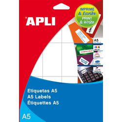 Etiketten Apli 1871 wit A5 375 stuks
