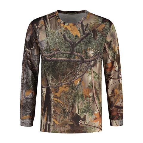 Stealth Gear t-shirt lange mouw camo bosprint maat m