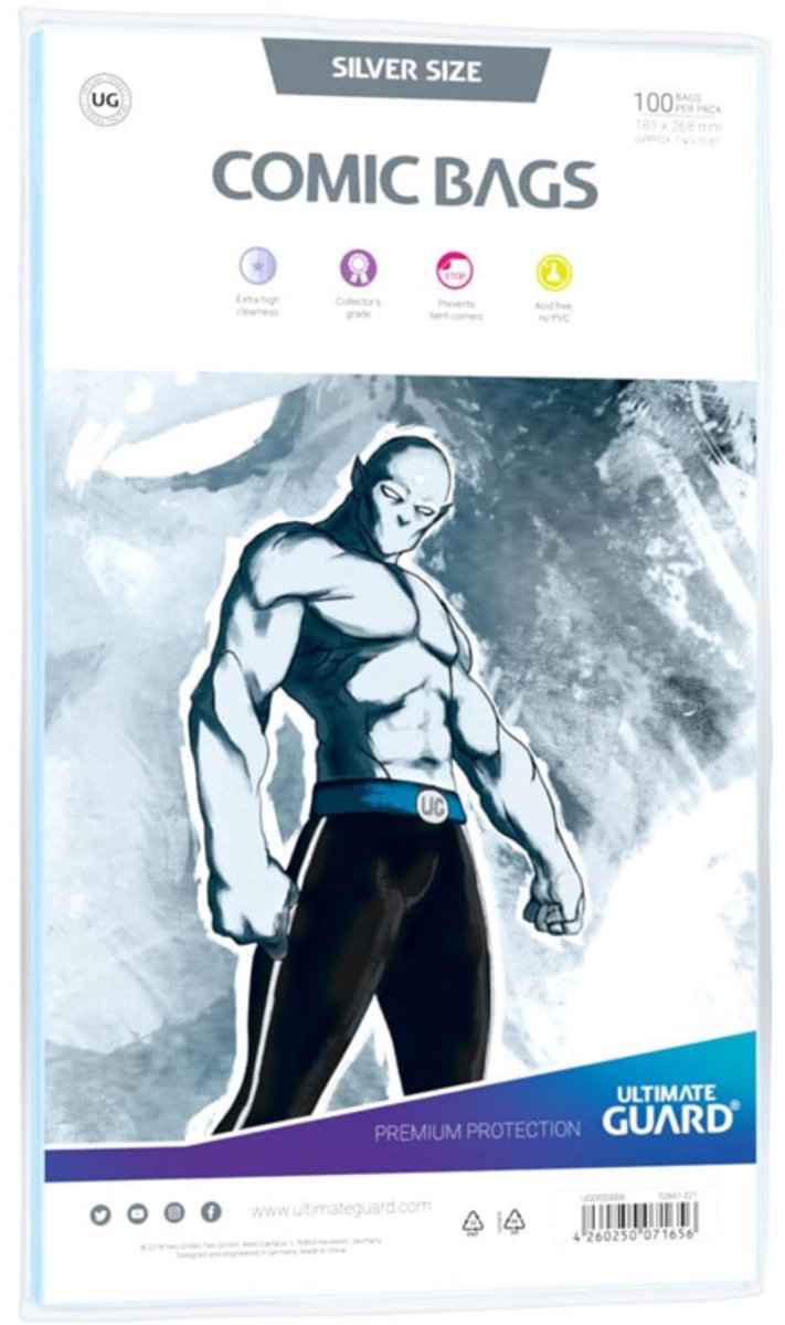 Ultimate Guard comic bags standard (100) - silver size