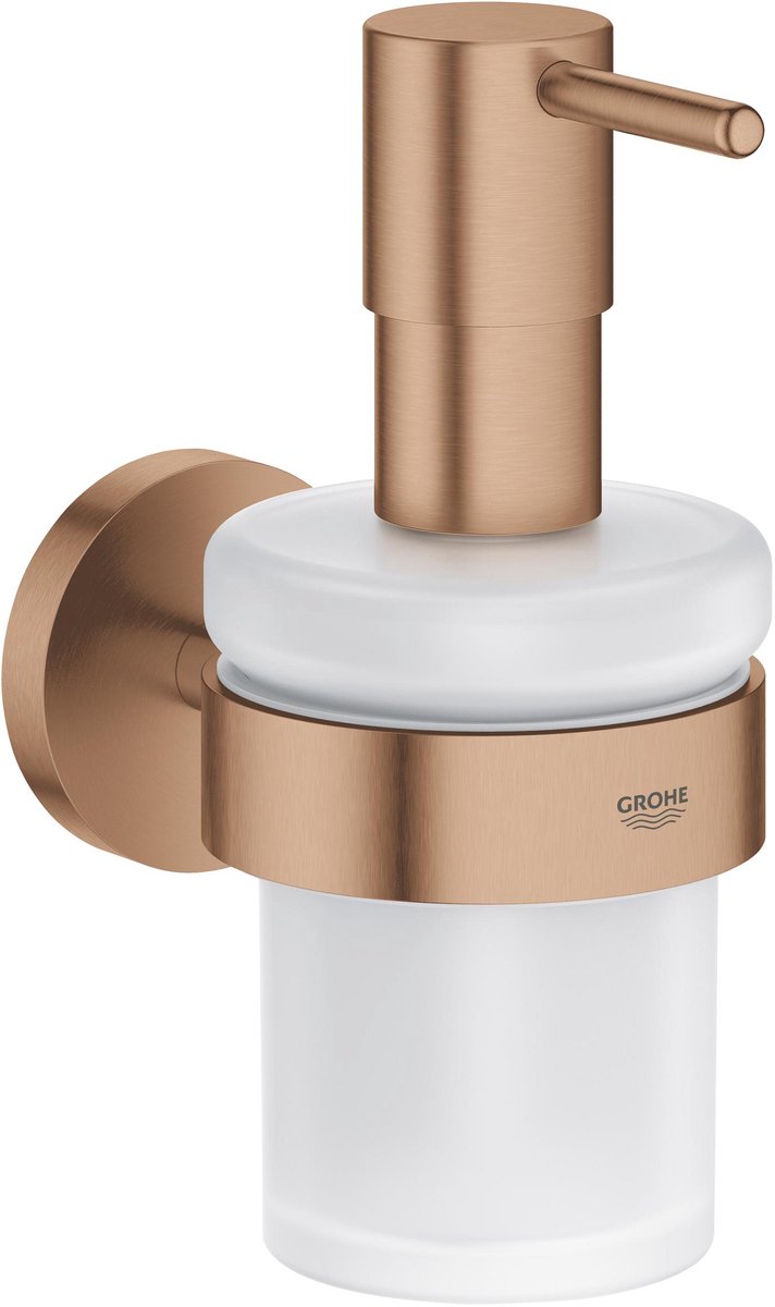 GROHE start zeepdispenser met houder – wandmontage – glas metaal – 160 ml – geborsteld warm sunset