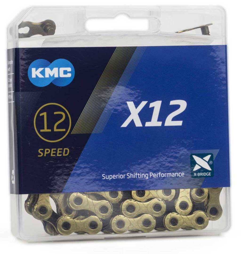 KMC Fietsketting X12 Ti-N Goud Zwart 126 Schakels