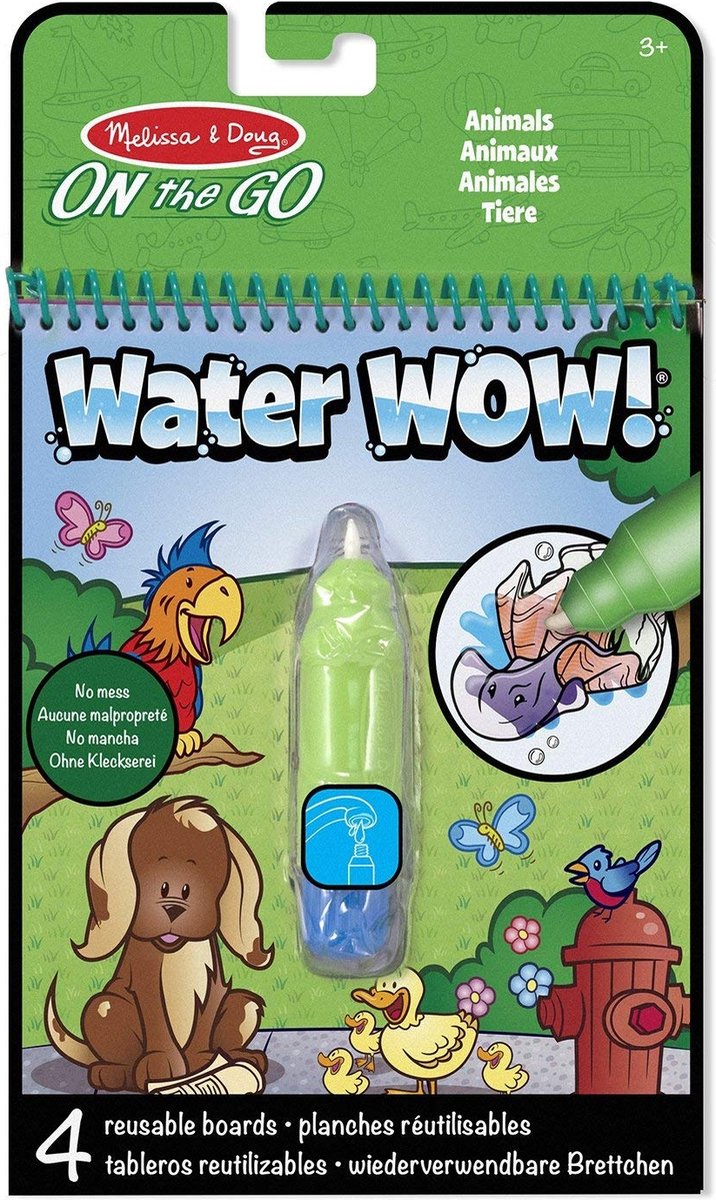 Melissa Doug water wow! herbruikbare waterverf dieren