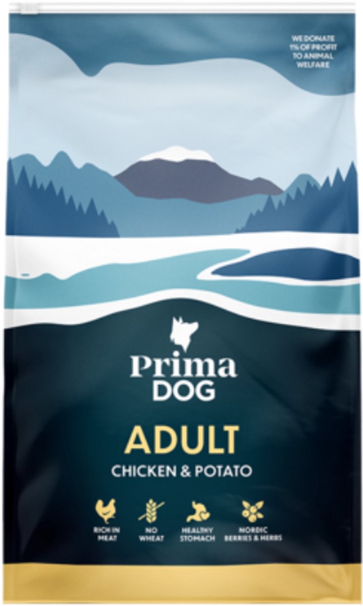 PrimaDog hondenvoer adult kip aardappel - 3 kilo