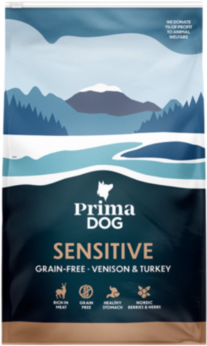 PrimaDog hondenvoer hert kalkoen - graanvrij - 3 kilo