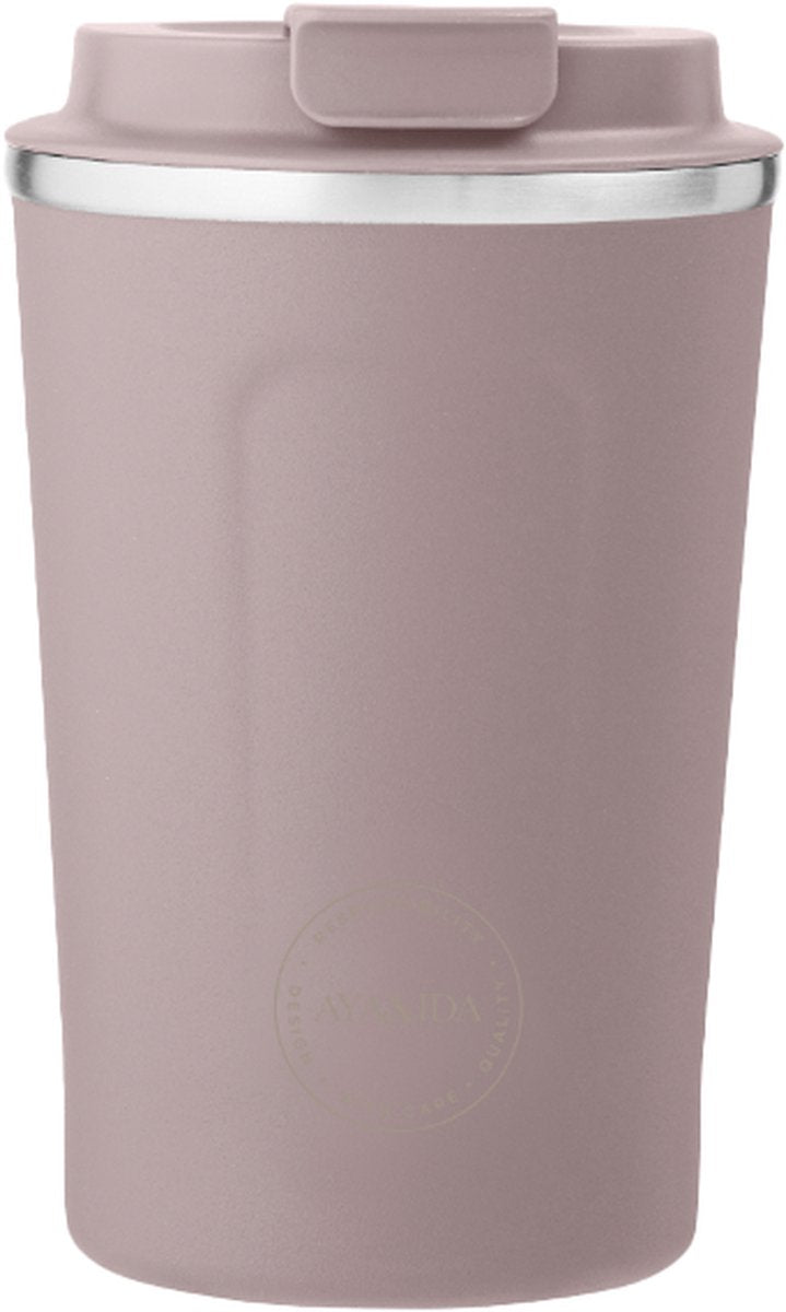 Aya Ida Aya ida - cup2go - thermosbeker - koffiebeker - coffee to go - reisbeker - meenemen - 380ml - dusty rose