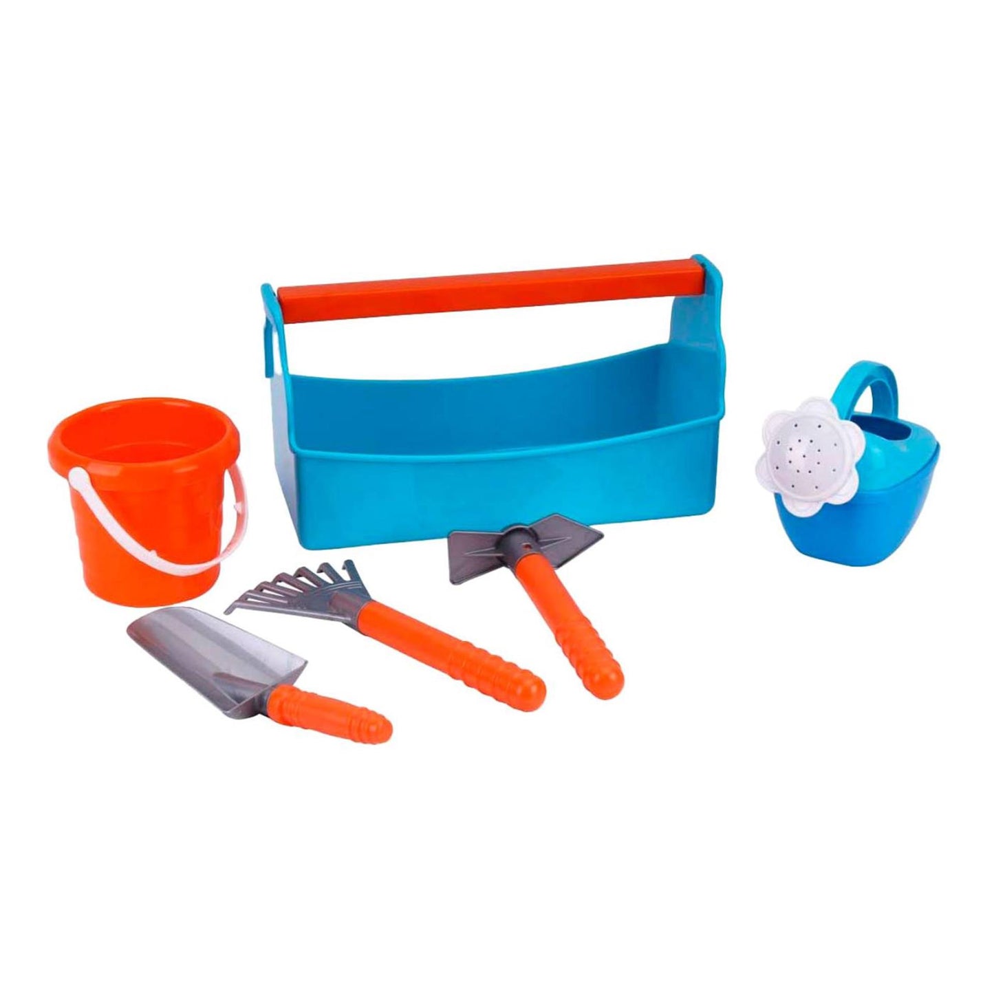 Sun Fun tuin gereedschapsset 7-delig kunststof 30x14x16cm