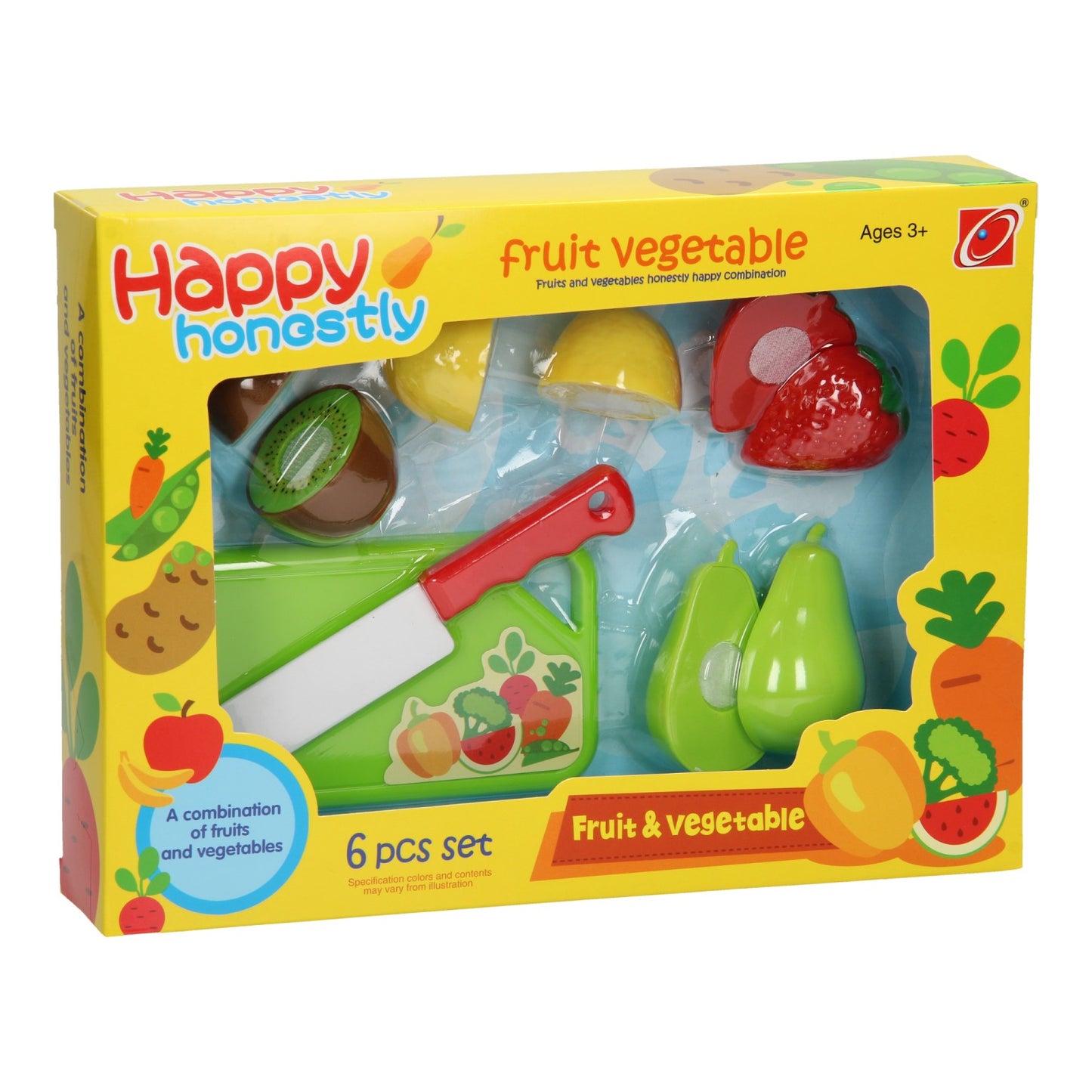 Lobbes Snijfruit met snijplank, 10dlg.