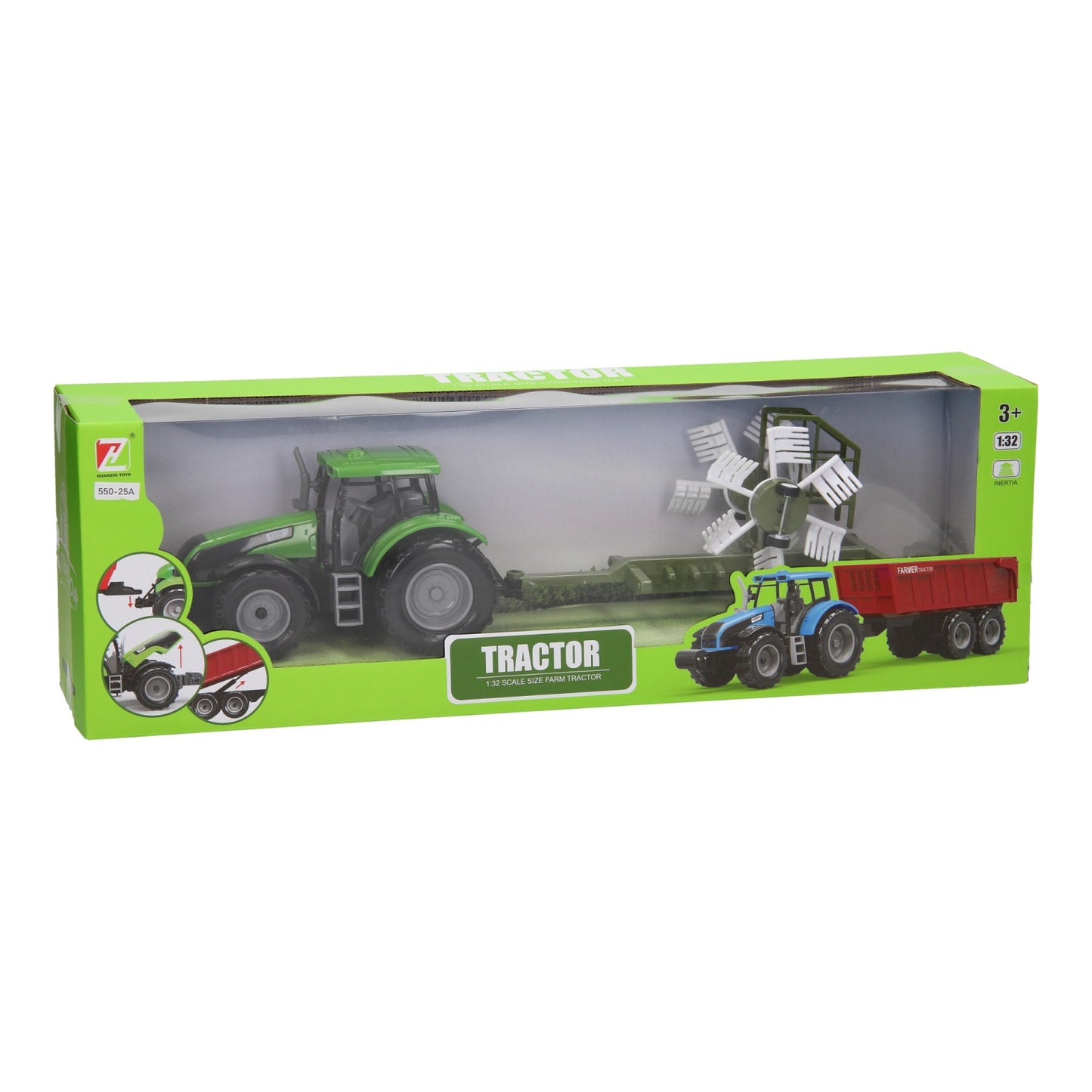 Lobbes Speelgoed BV Tractor met hooischudder 1:32