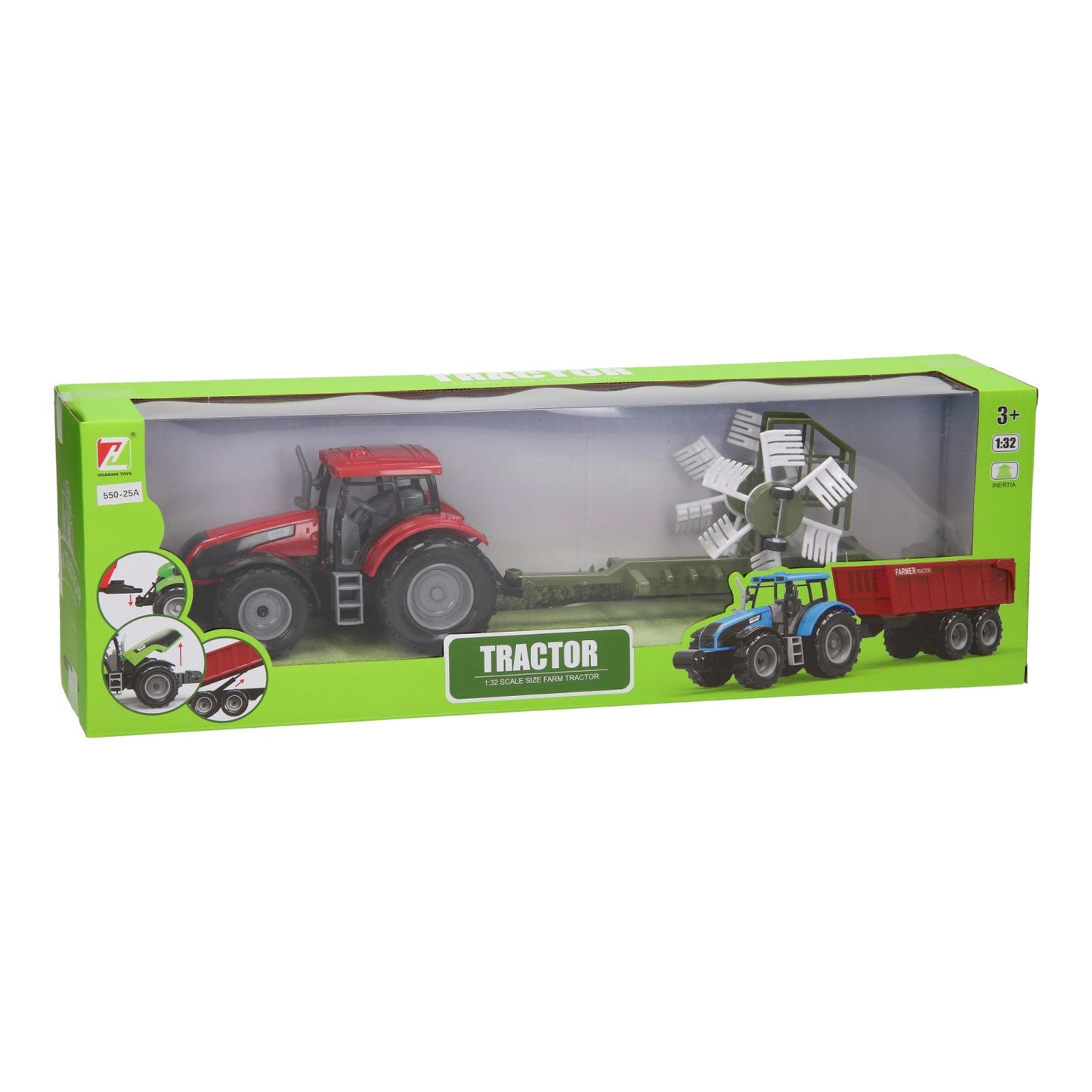 Lobbes Speelgoed BV Tractor met hooischudder 1:32