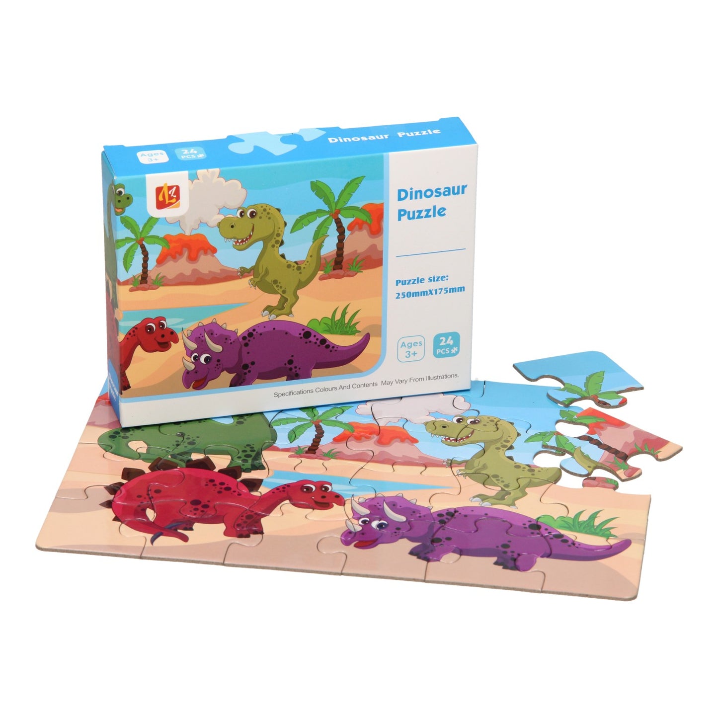 Puzzel Dino's, 24st.