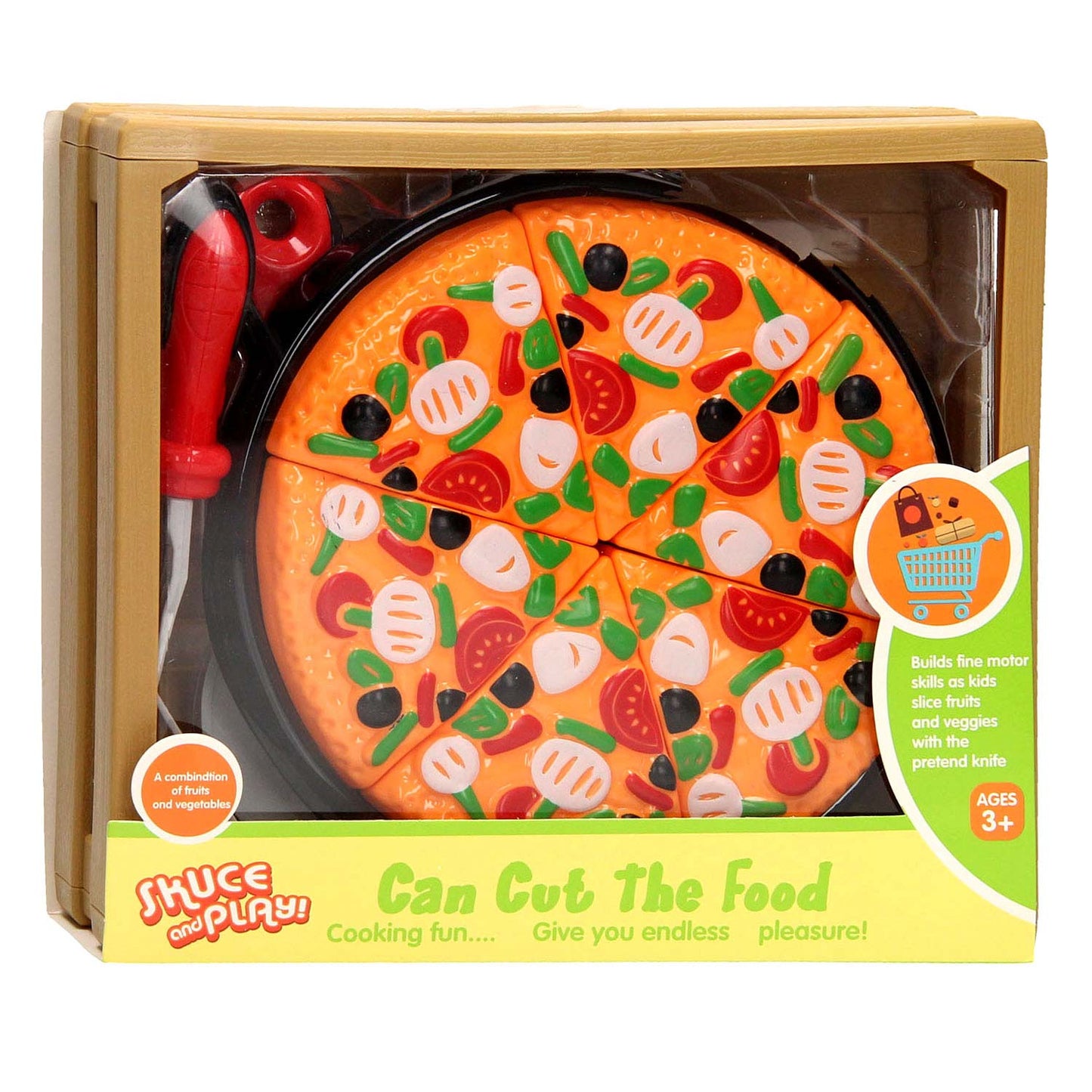 Lobbes Speelgoed BV Snij eten in kist - pizza