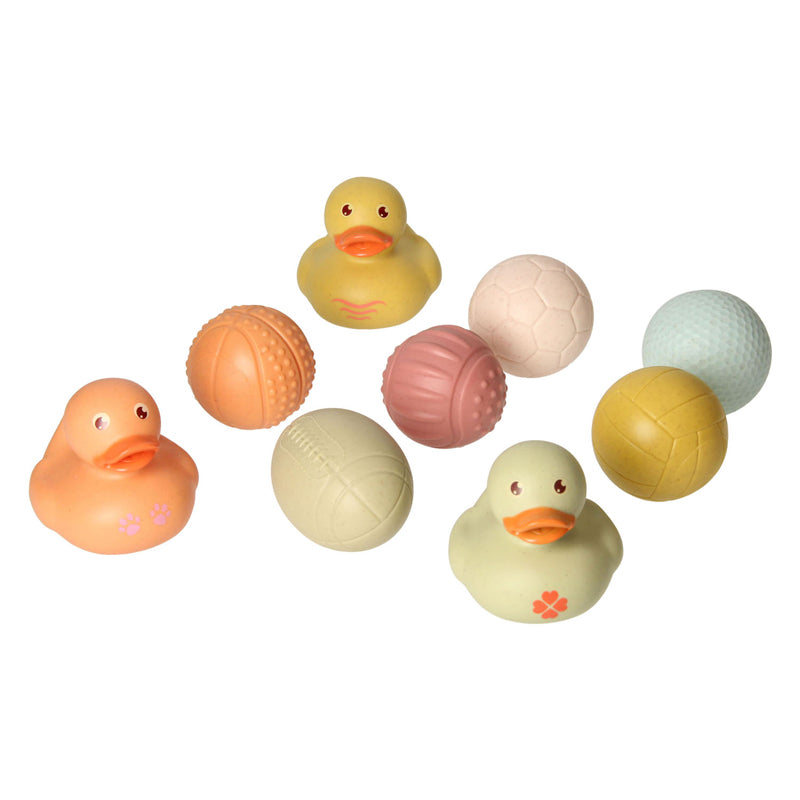 Badspeelgoed Set Met Sensorische Badballen Badeendjes Pastel