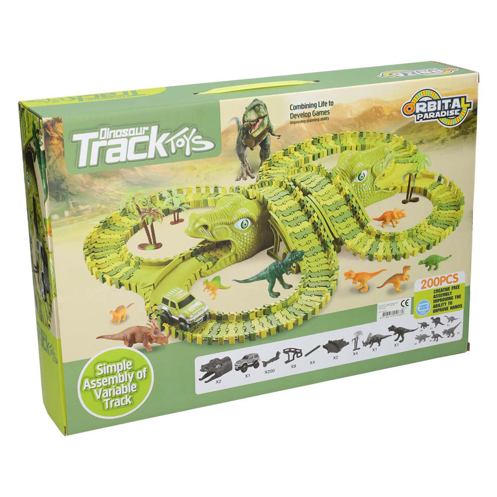 Lobbes Speelgoed BV Dinotrack uitgebreid speelset, 200dlg.