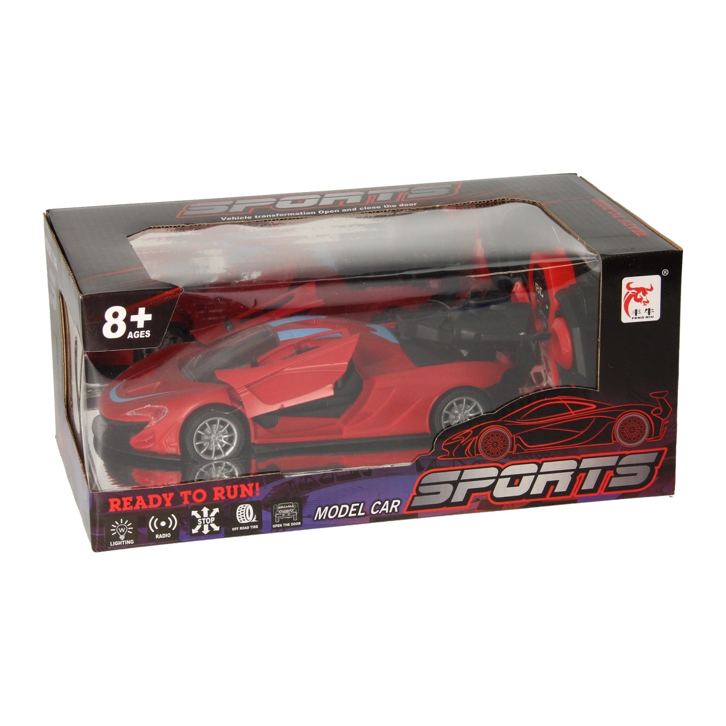Lobbes Speelgoed BV Rc sportwagen met stoomfunctie rood