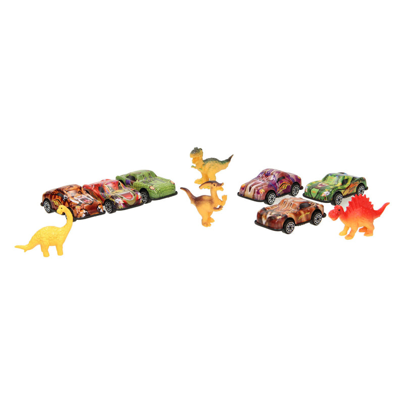 Lobbes Autoset dierenprint met speeldieren
