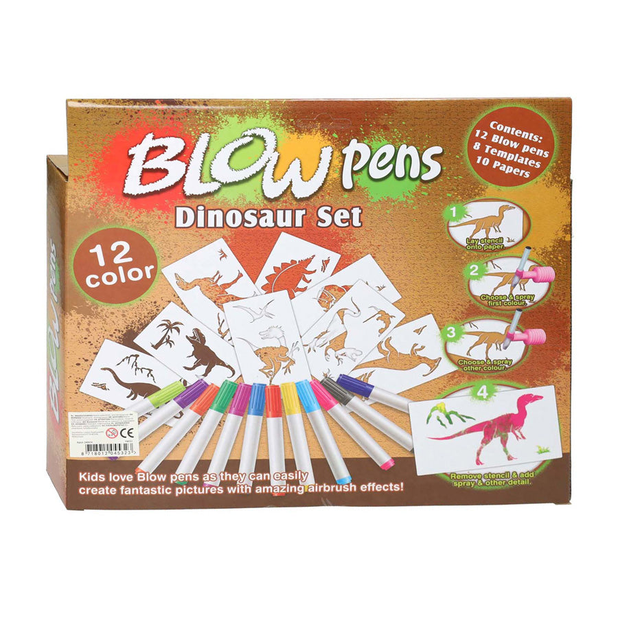 Lobbes Speelgoed BV Blaaspennenset met pompje dinosaurus