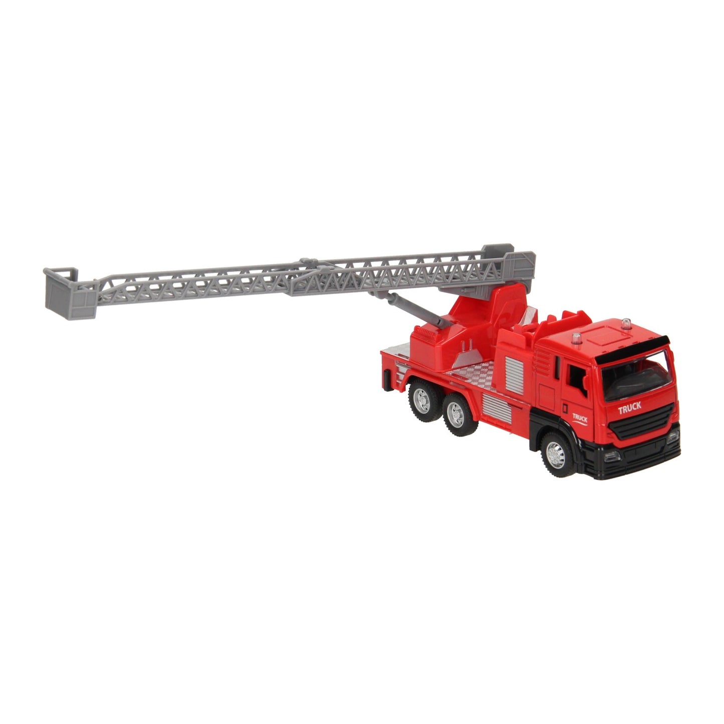 Lobbes Pull-back ladderwagen rood licht en geluid