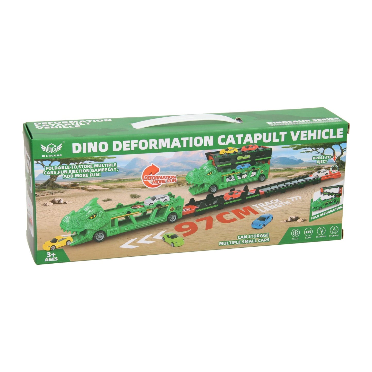 Lobbes Speelgoed BV Dino transporter met afschietfunctie, 7dlg.