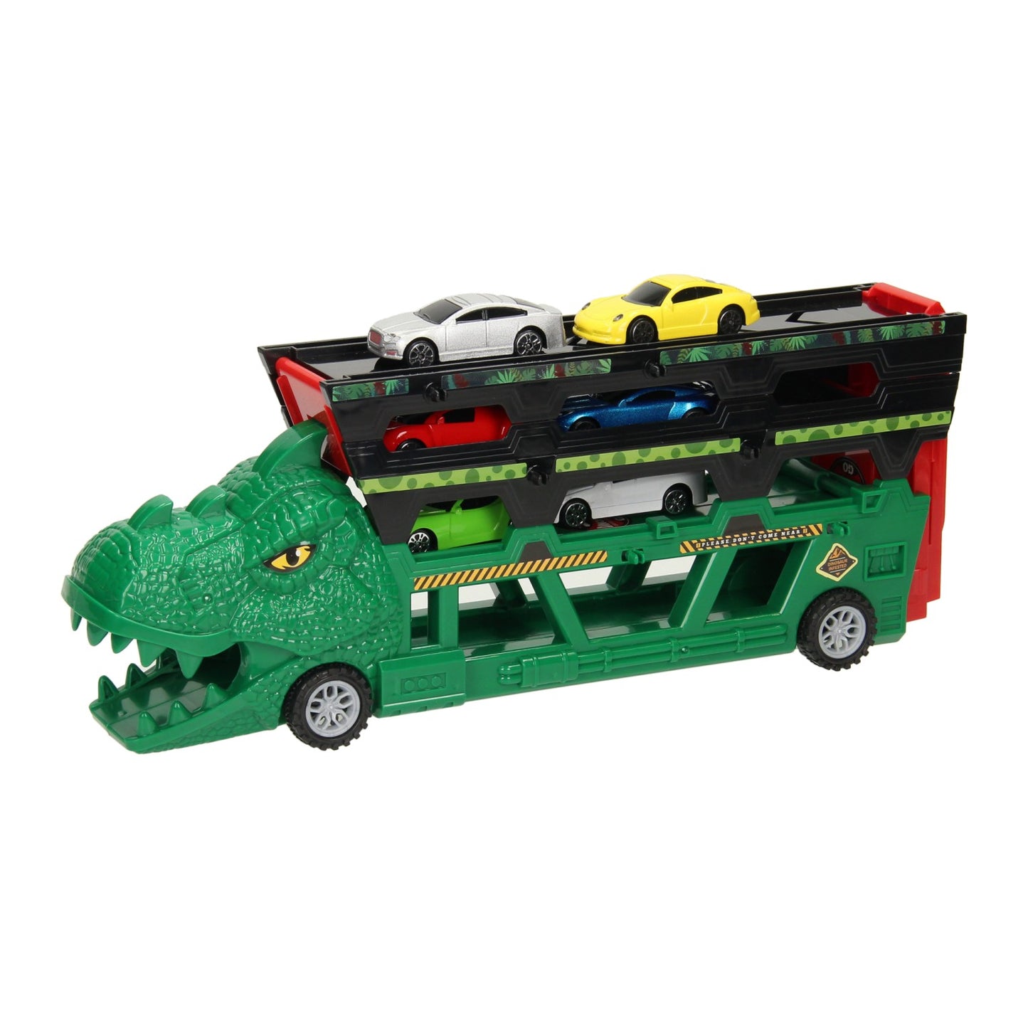 Lobbes Speelgoed BV Dino transporter met afschietfunctie, 7dlg.