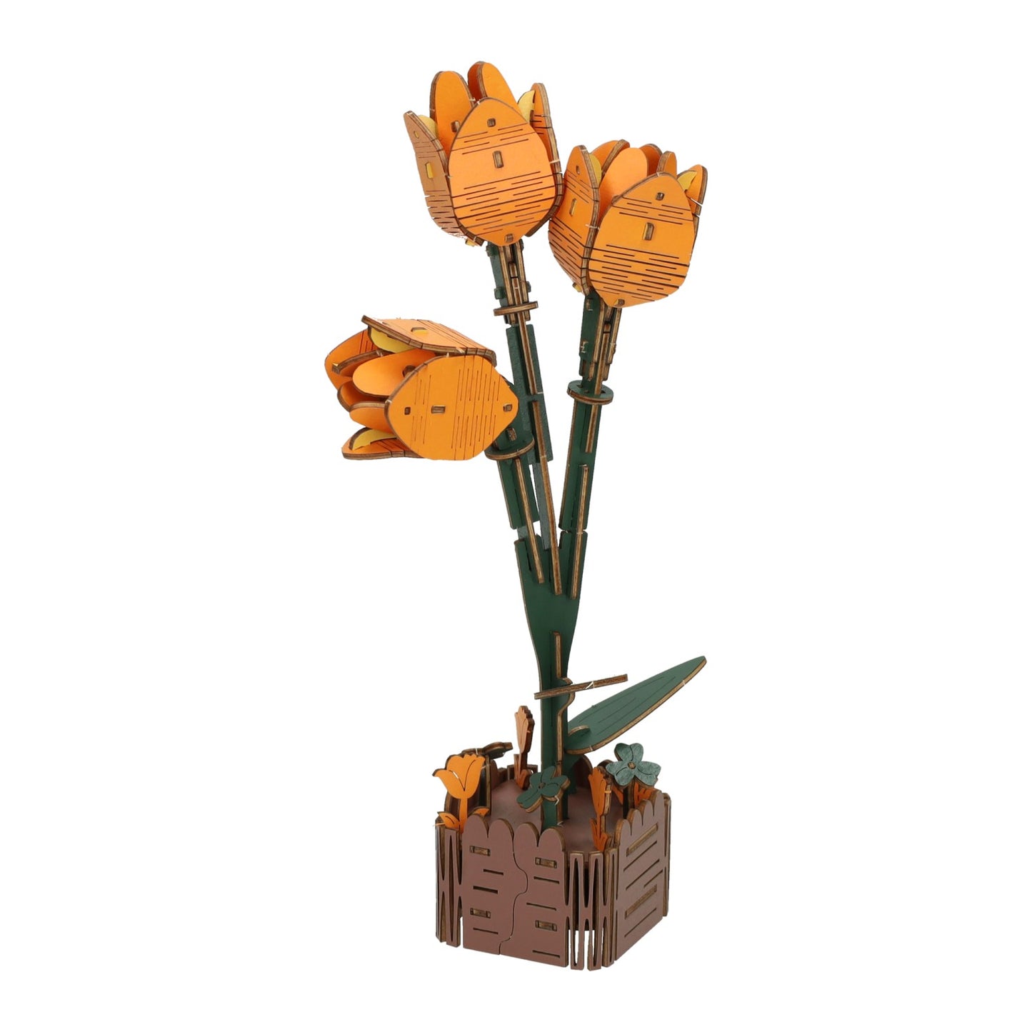 Lobbes Speelgoed BV Houten 3d bouwpakket tulpen - 60dlg.