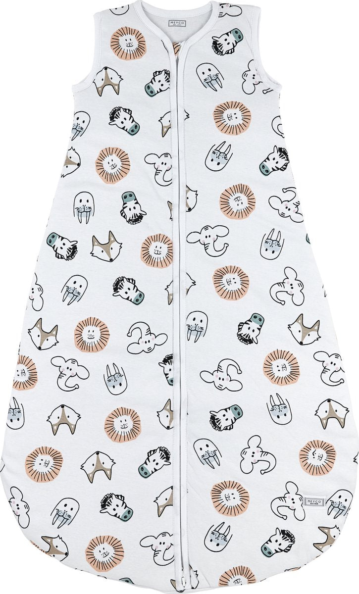 Meyco baby animal baby zomerslaapzak rond - multicolour - 98cm - 0.5 tog