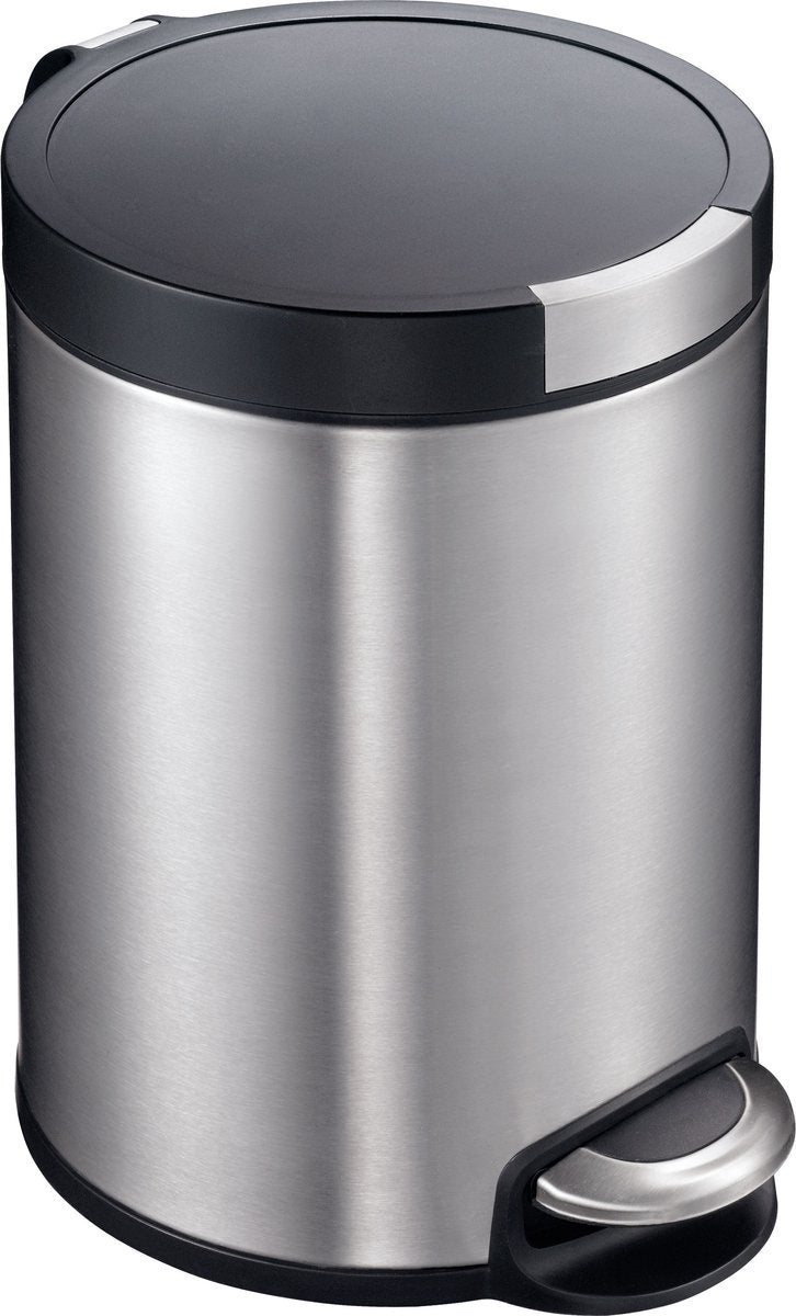 EKO - artistic pedaalemmer 5 liter - stainless steel plastic - mat rvs - prullenbak
