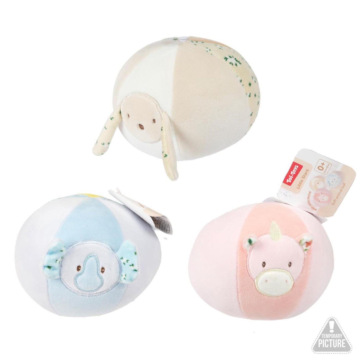 Toi-Toys Little stars baby stoffen bal+rammelaar