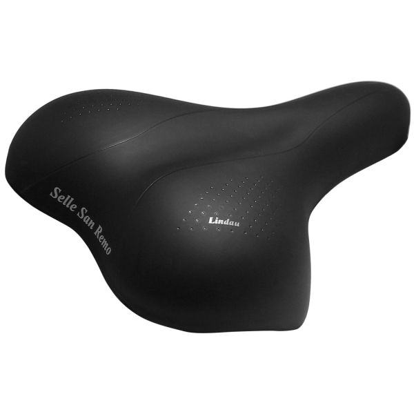 Selle San Remo Fietszadel lindau voor stads- trekkingfietsen - zwart (werkplaatsverpakking)