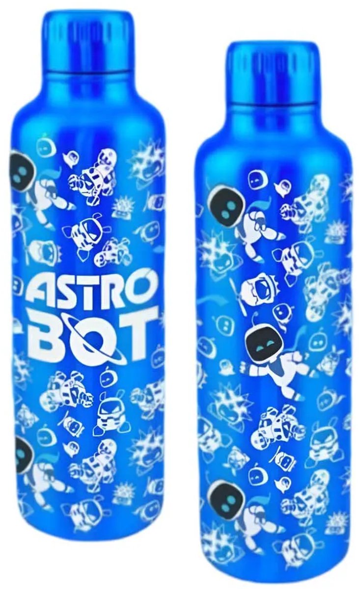 Paladone Products astro bot metal water bottle all-over-print astro bot kitchen- and tableware