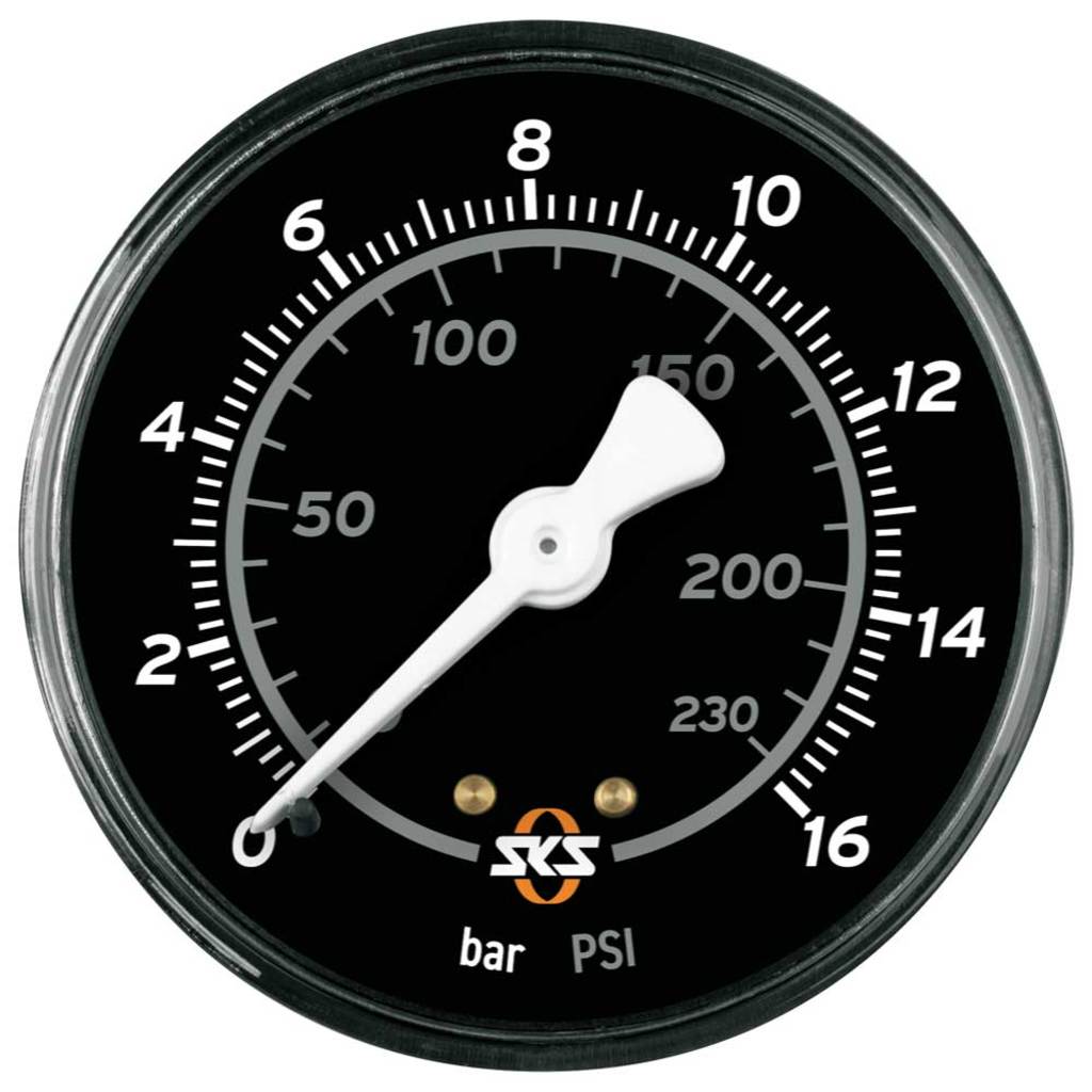 SKS Pompd manometer 63mm 16 bar zw