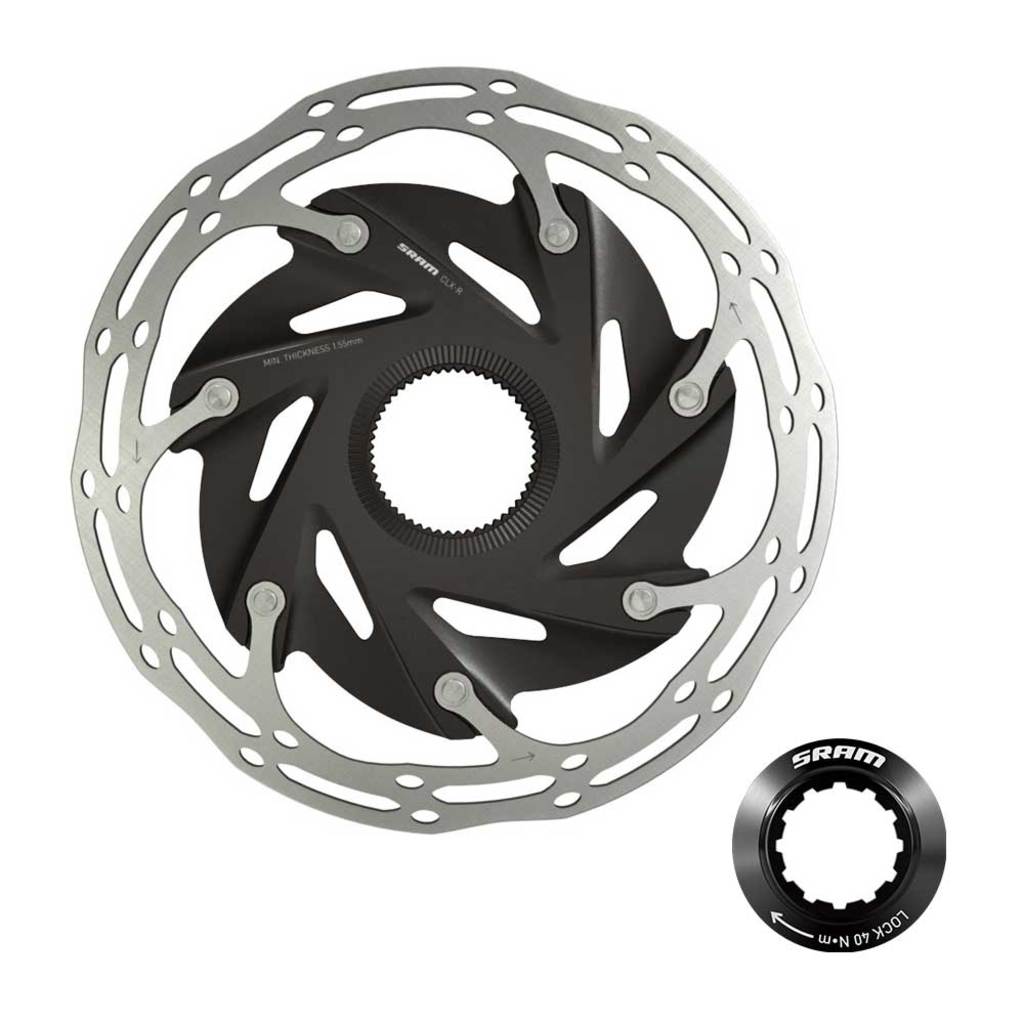 Sram remschijf centerline x-road 160mm centerlock inclusief lockring - 299727