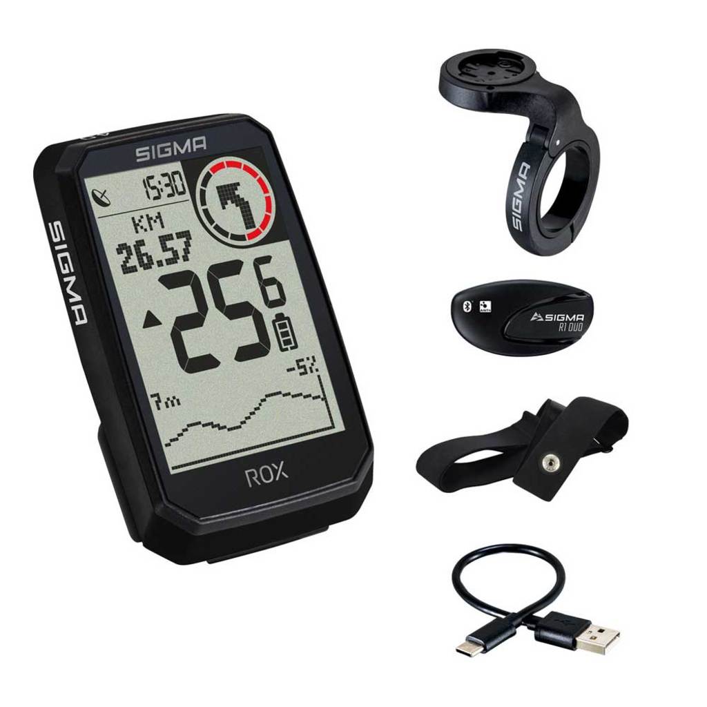 SIGMA sport gps bike-computers rox 4.0 endurance black with sensor set