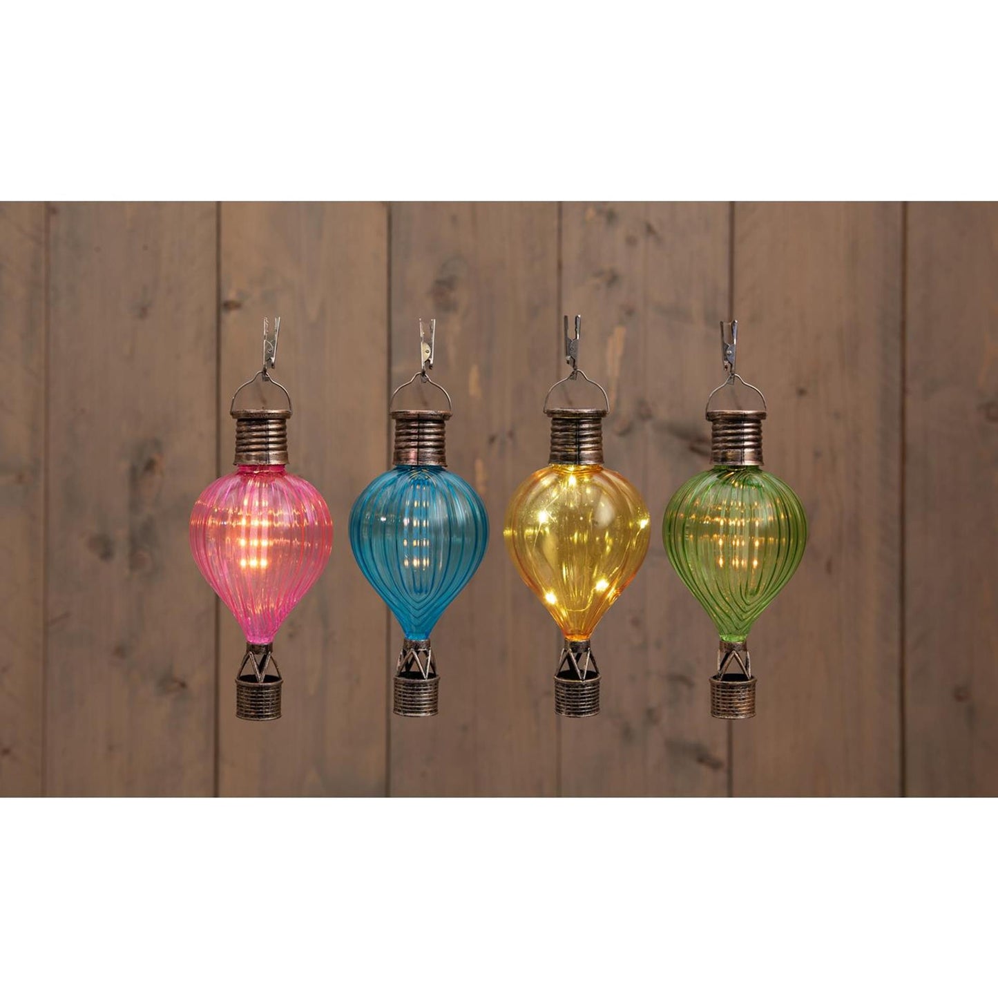 Anna's Collection Solar luchtballon flame effect 8x16cm