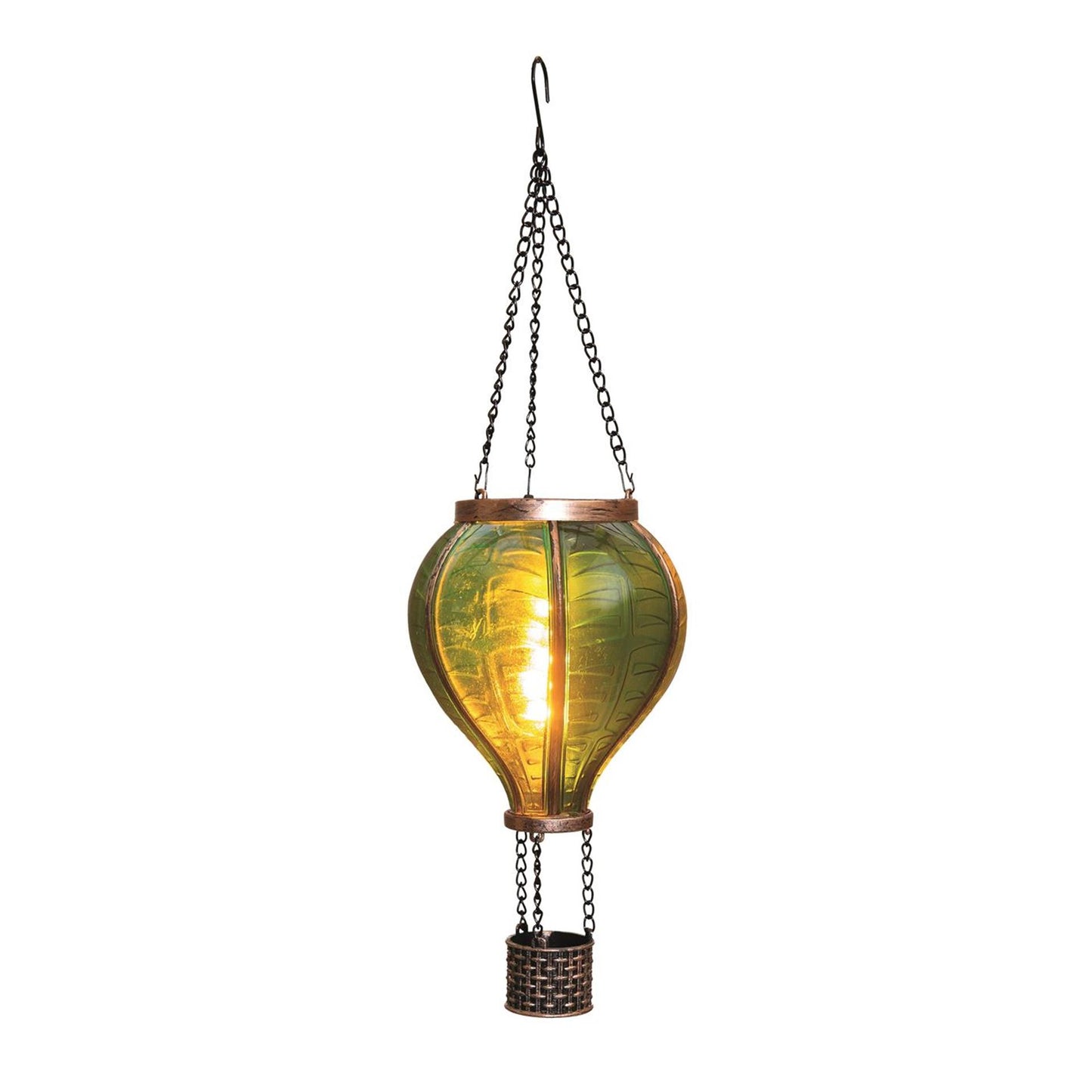 Anna's Collection Led solar luchtballon groen 11x36cm