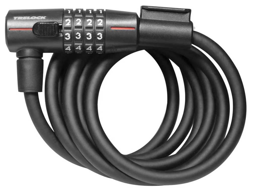 Trelock sk312 spiraalkabelslot code 180 12mm zwart
