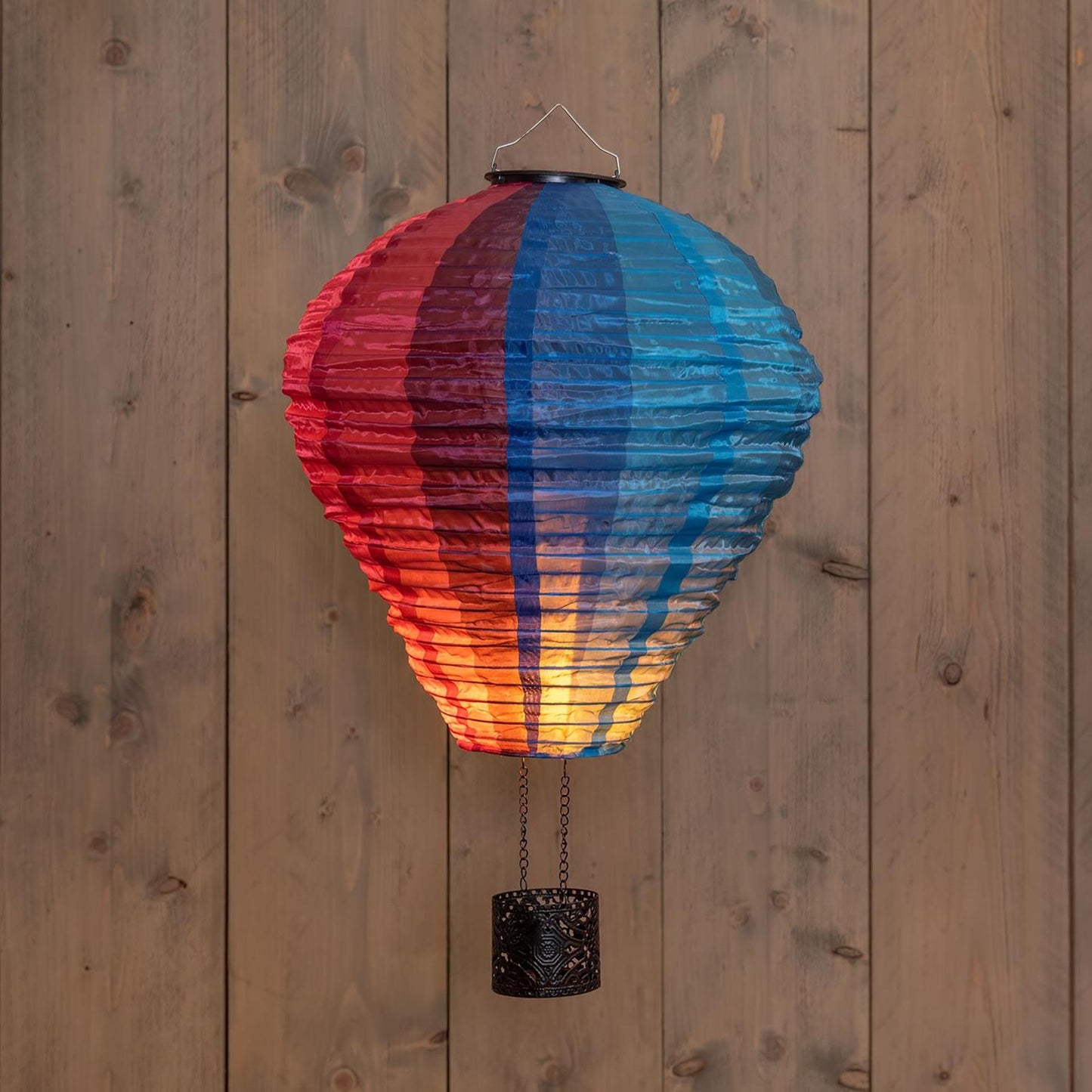 Anna's Collection Led solar luchtballon vlameffect 29x58cm