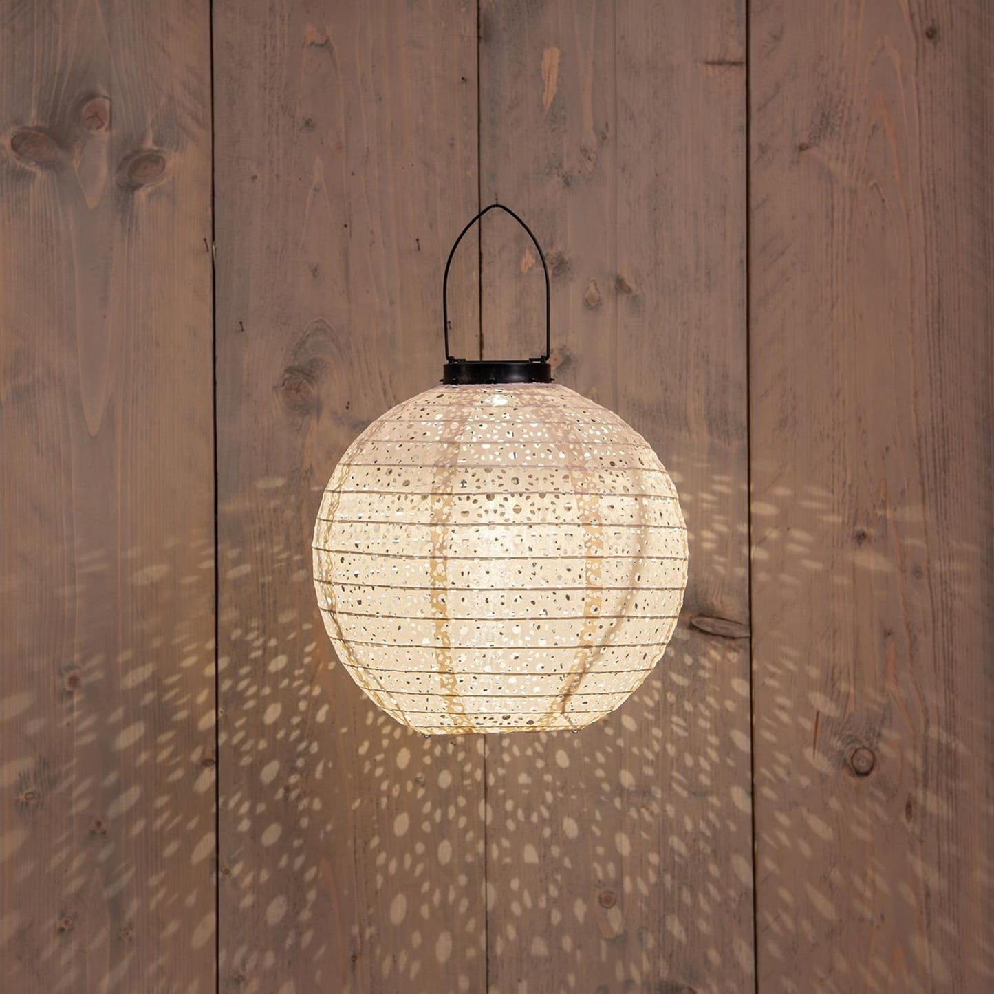 Anna's Collection Solar lampion marrakesh zand 25cm