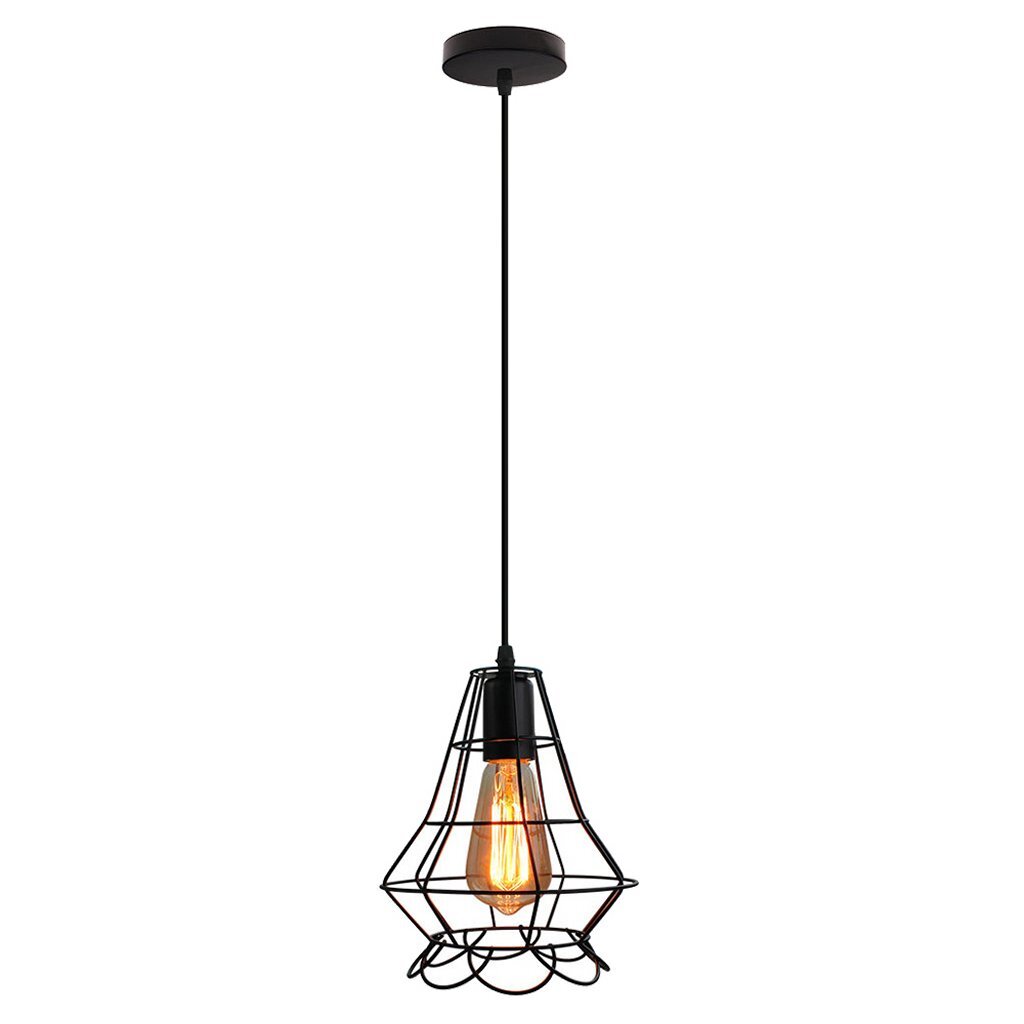 Homestyle Pro mk012-b industriële hanglamp 19x22 cm zwart metaal