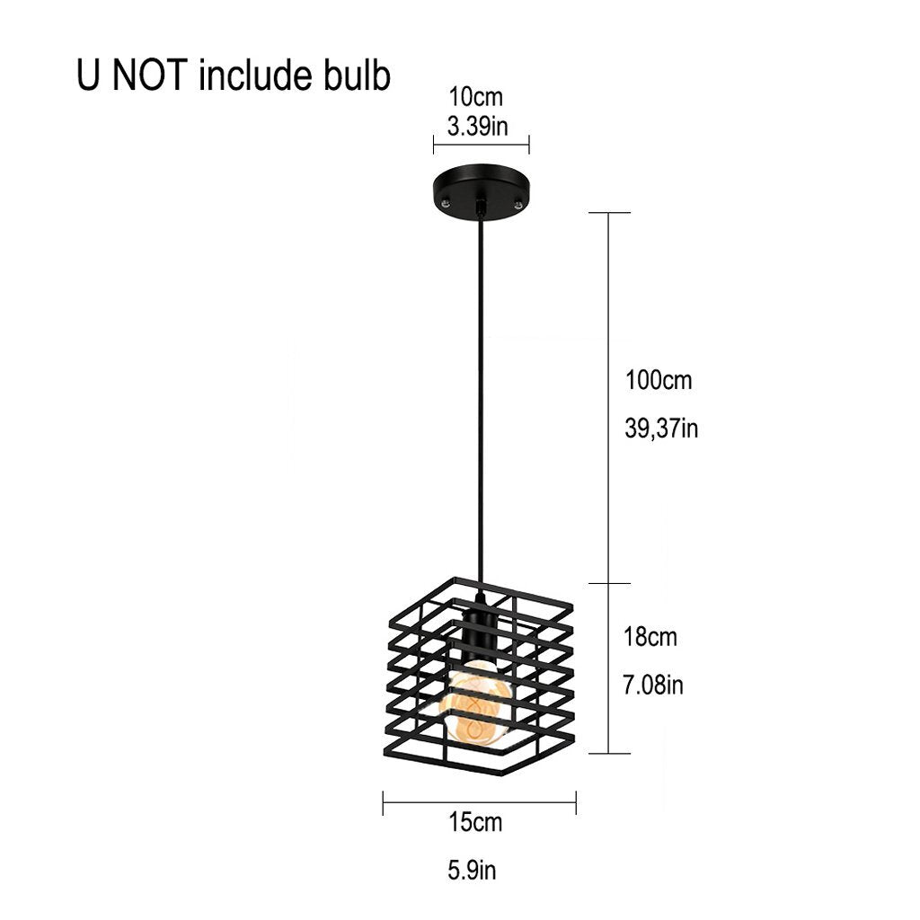 Homestyle Pro mk015-b industriële hanglamp 15x18 cm zwart metaal