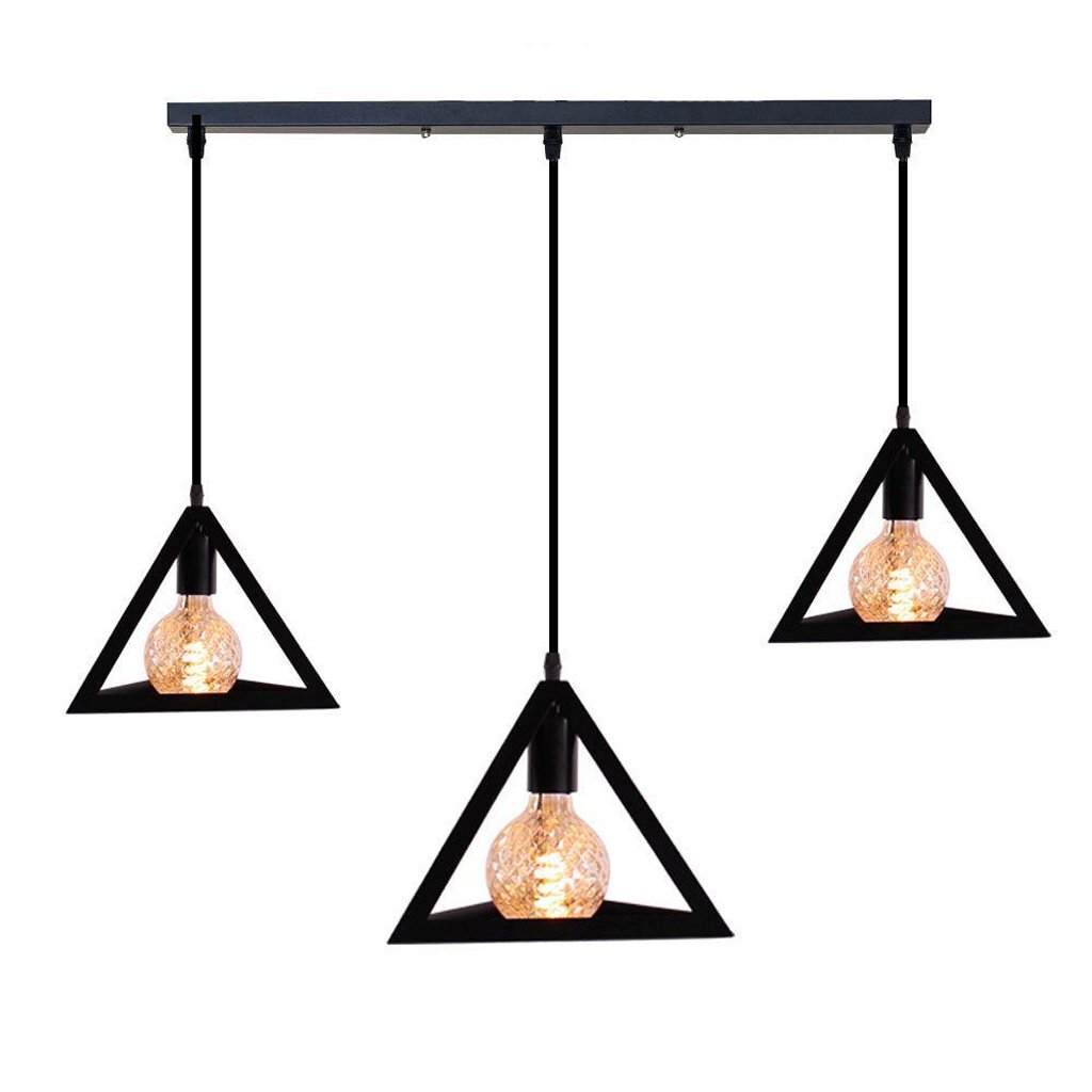 Homestyle Pro mk018-b industriële pyramide hanglampen zwart metaal